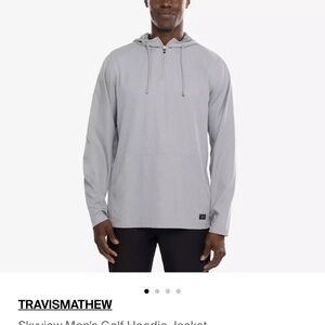 Travis Mathew Skyview Men's Golf Light Gray Hoodie Jacket